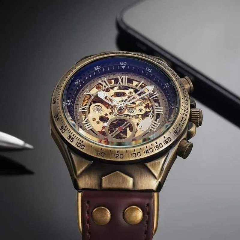 Ansicht 7 — Steampunk-Uhr – Skelett