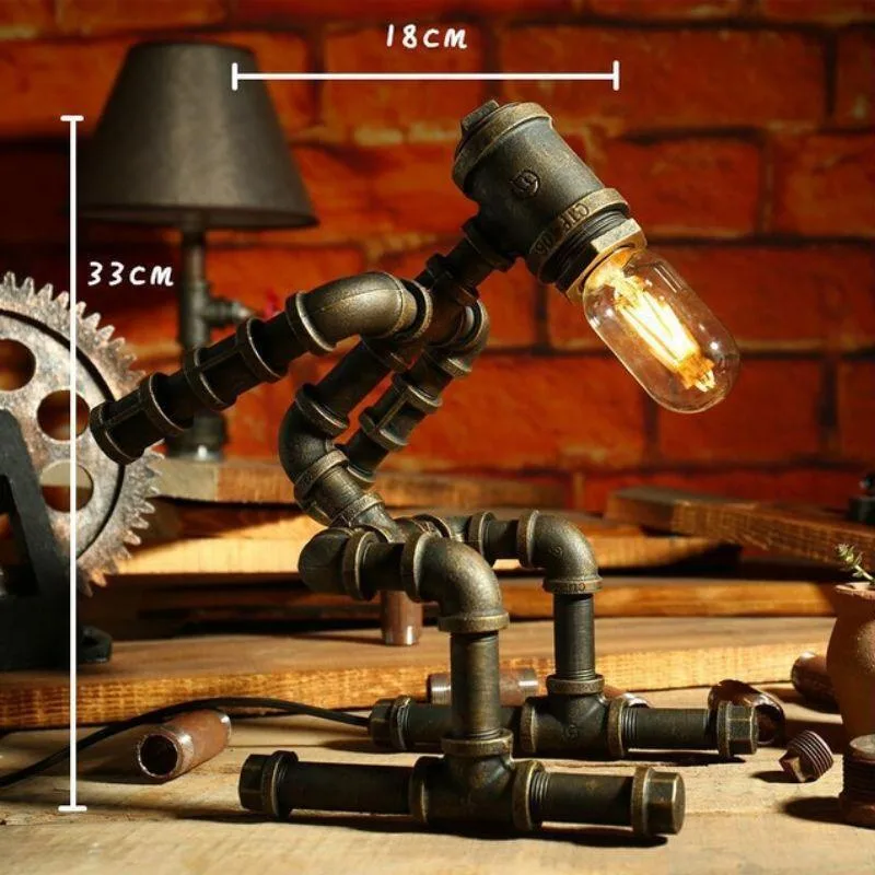 Ansicht 11 — Steampunk-Lampe – Robot