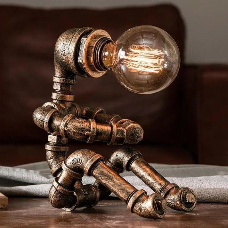 Ansicht 5 — Steampunk-Lampe – Robot