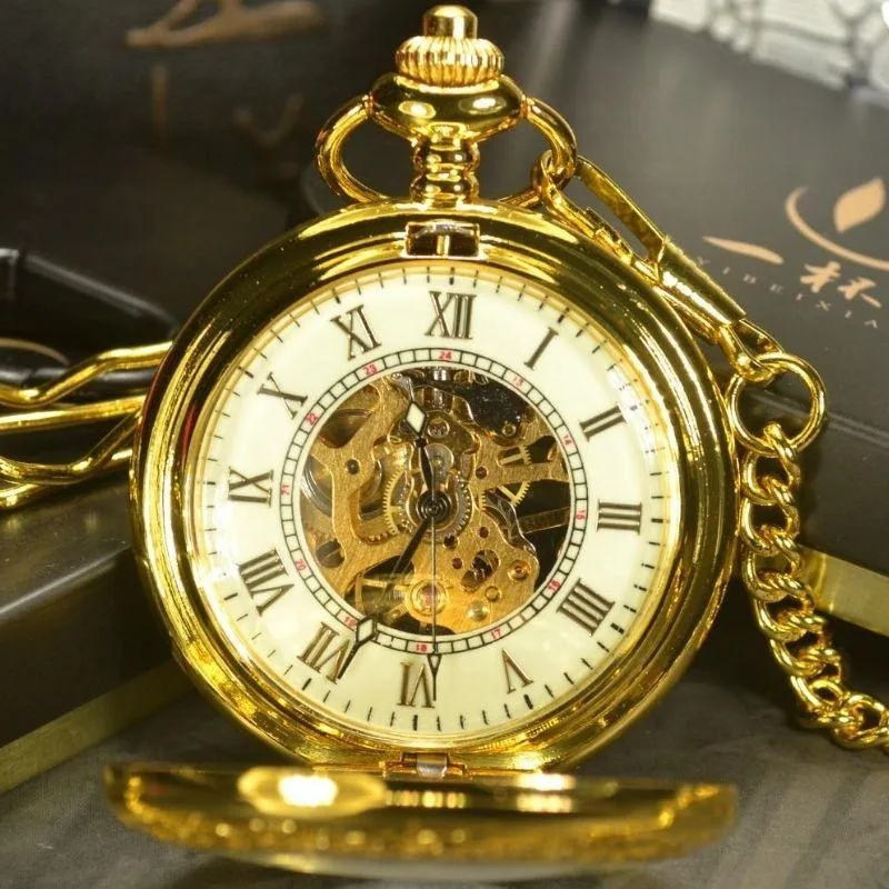 Ansicht 2 — Taschenuhr – mit Sprungdeckel goldfarben