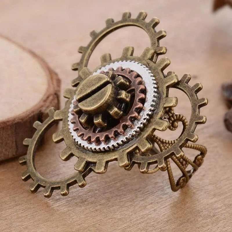 Ansicht 4 — Steampunk-Ring – Zahnrad