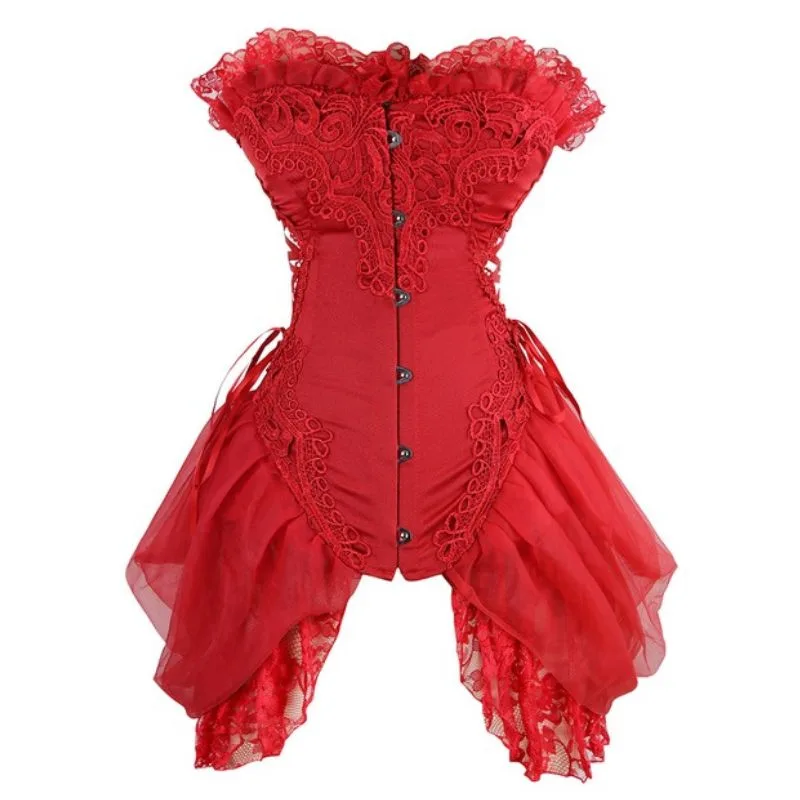 Korsett für Damen – Retro rot