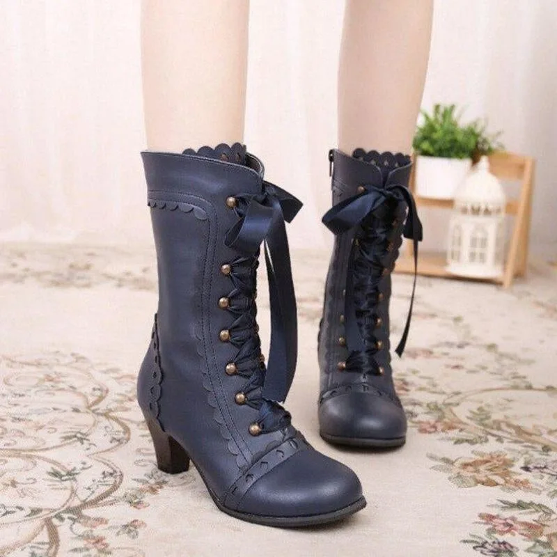 Ansicht 10 — Steampunk-Stiefeletten – viktorianisch mit Schnürung