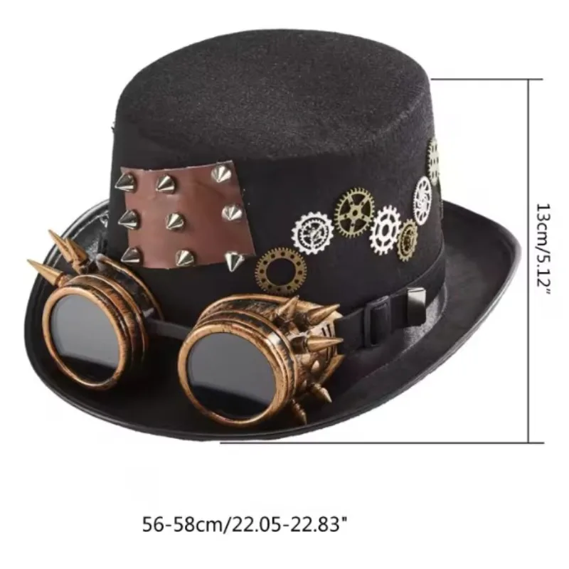 Ansicht 2 — Steampunk-Hut – Zahnrad
