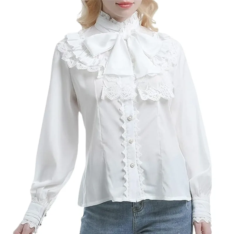 Ansicht 5 — Steampunk-Bluse – viktorianisch weiß