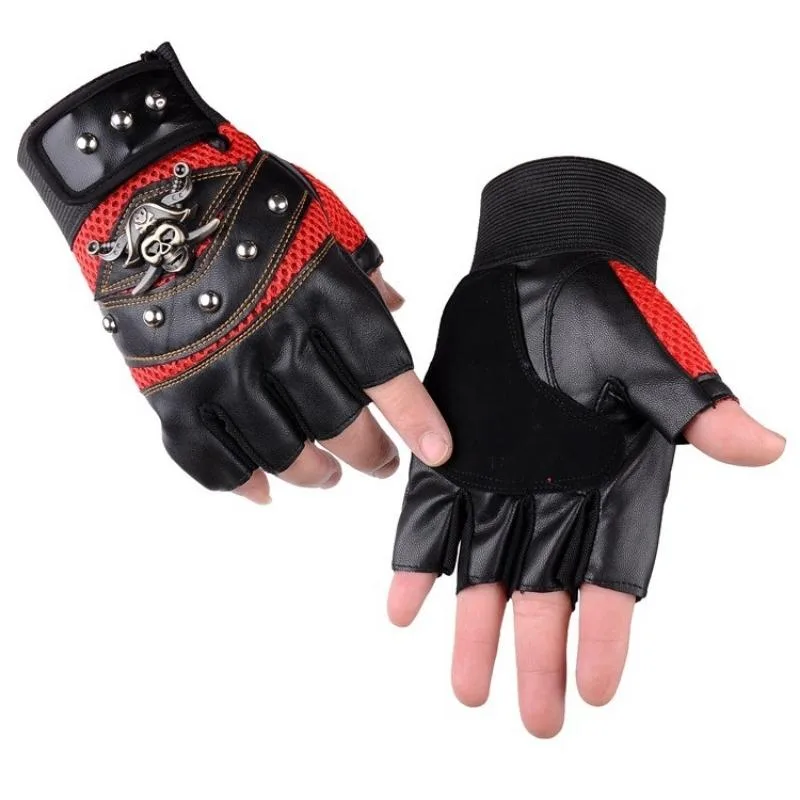 Ansicht 2 — Fingerlose Handschuhe – Totenkopf