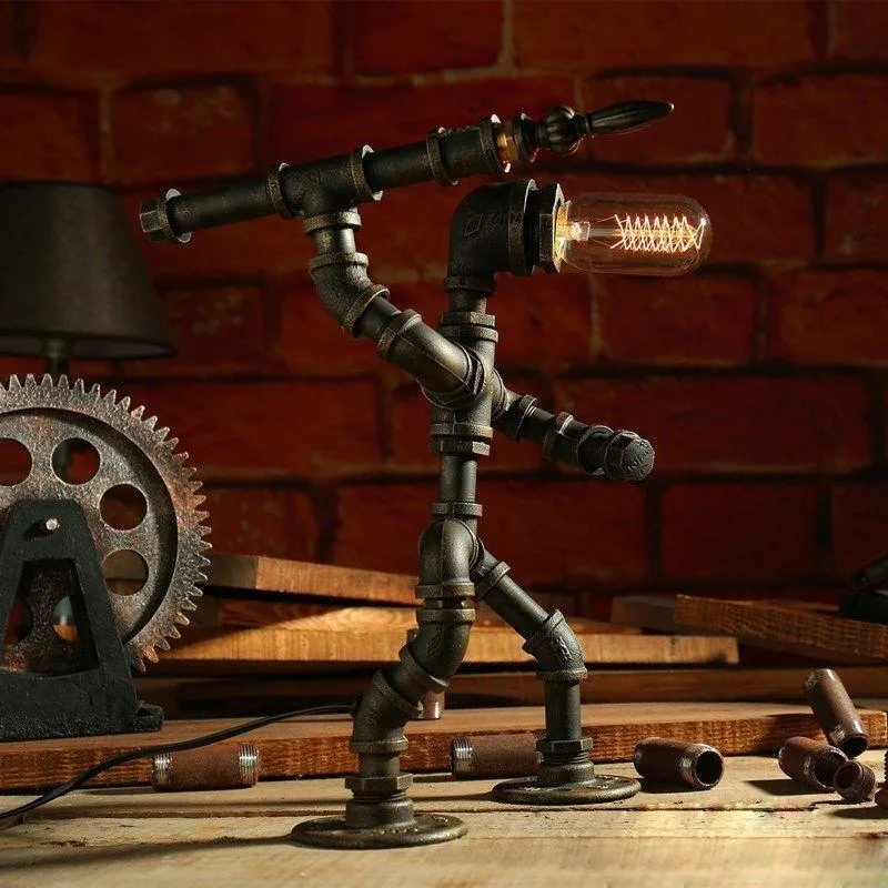 Ansicht 4 — Steampunk-Lampe – Robot