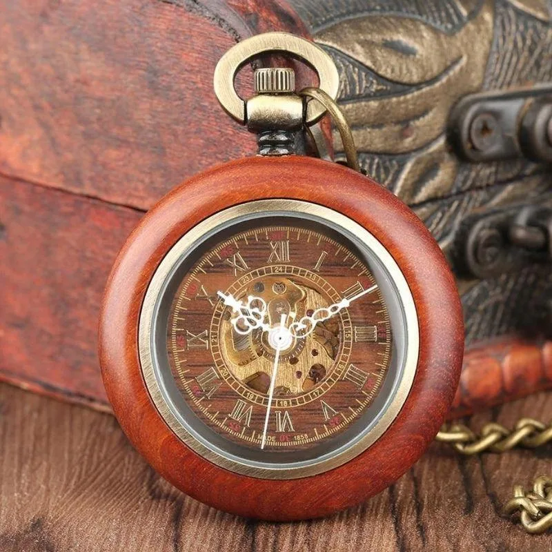 Ansicht 5 — Steampunk-Taschenuhr – aus Holz
