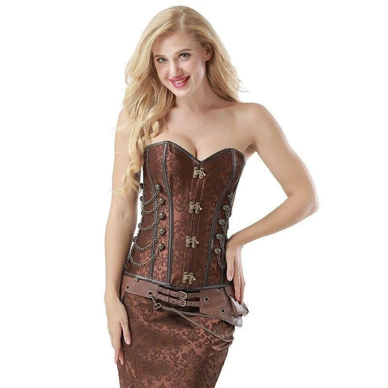 Ansicht 4 — Steampunk-Korsett – braun