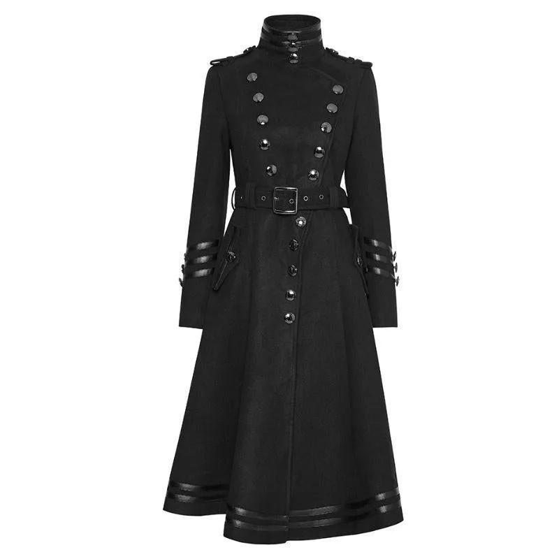 Ansicht 3 — Mantel für Damen – lang schwarz Gothic