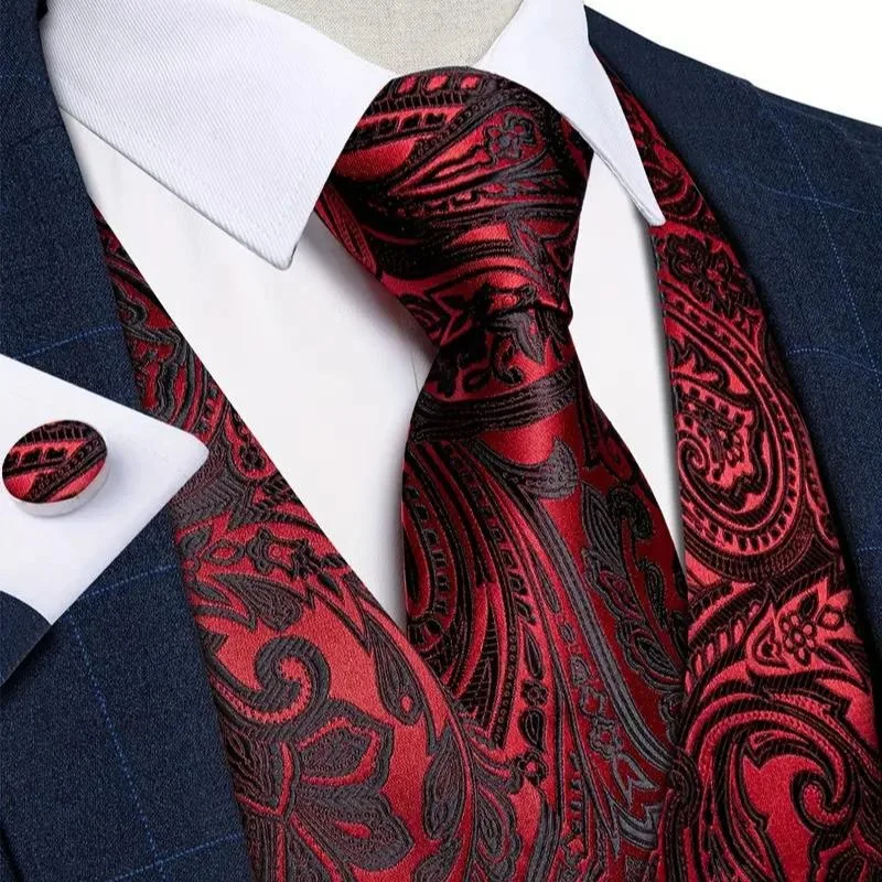 Ansicht 4 — Weste für Herren – rot für Hochzeit