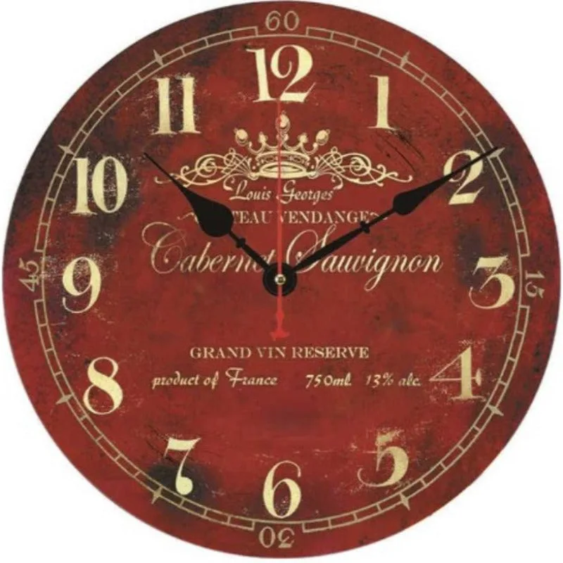 Steampunk-Uhr – Vintage rot