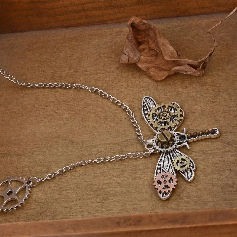 Ansicht 6 — Steampunk-Halskette – Schmetterling