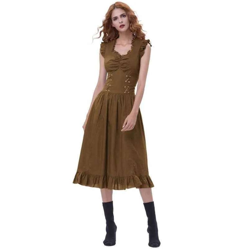 Ansicht 2 — Steampunk-Kleid – lang braun
