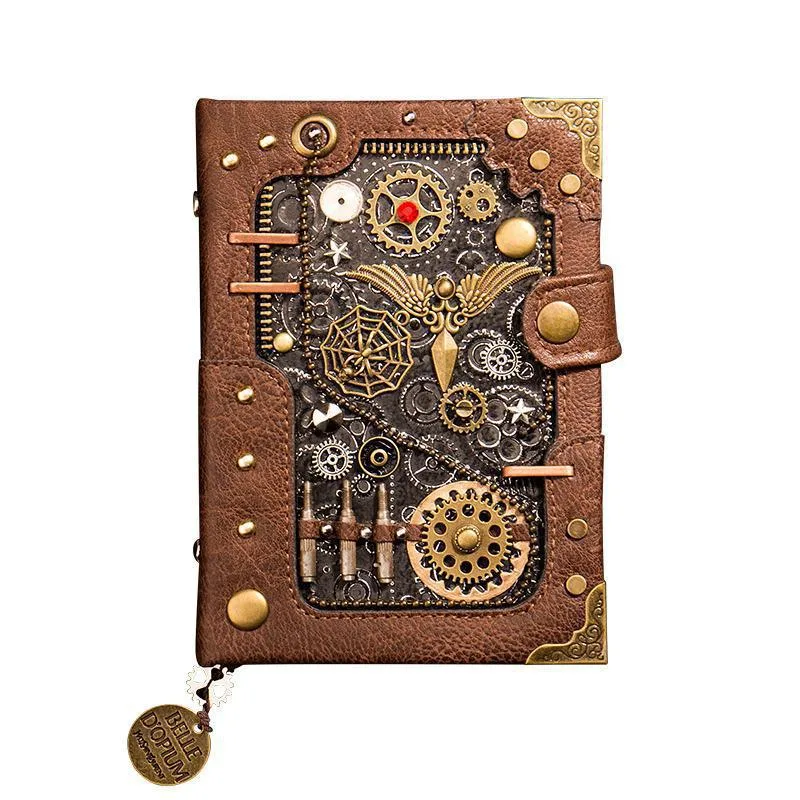 Steampunk-Notizbuch – aus PU