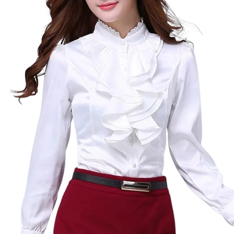 Bluse für Damen – Jabotkragen