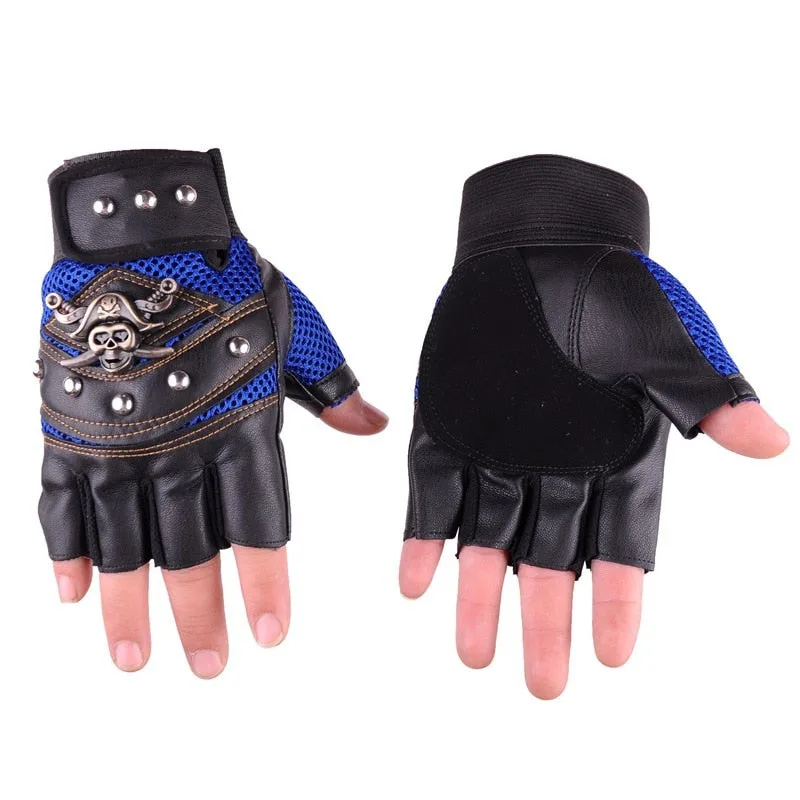 Ansicht 3 — Fingerlose Handschuhe – Totenkopf