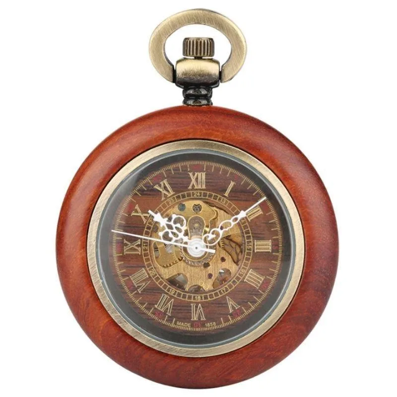 Steampunk-Taschenuhr – aus Holz