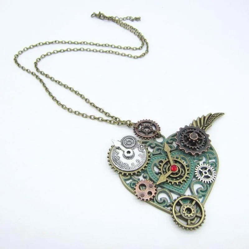 Ansicht 2 — Steampunk-Halskette – Herz