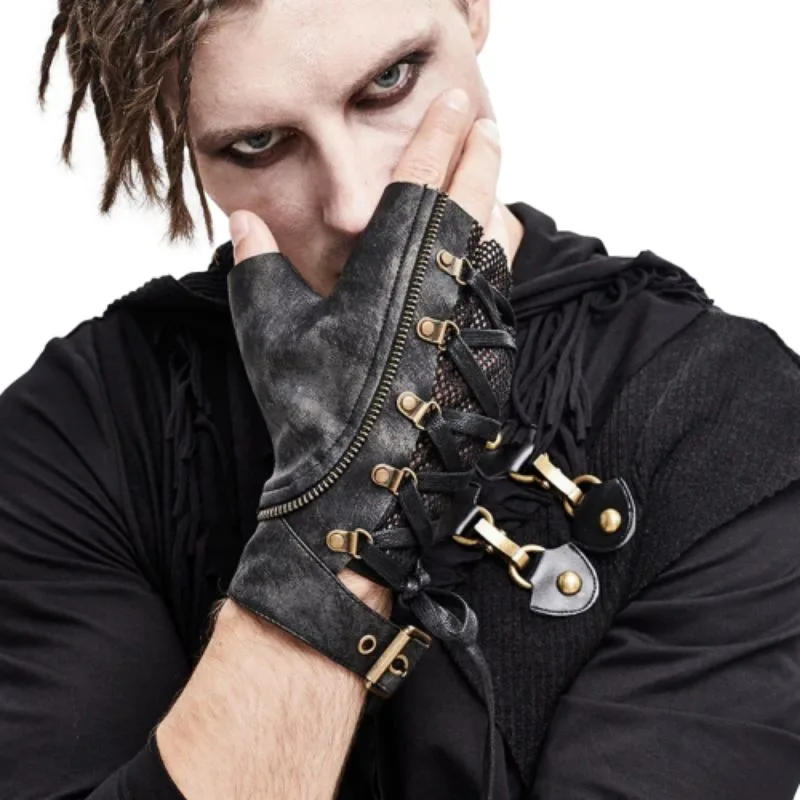 Ansicht 2 — Fingerloser Handschuh für Herren – Gothic