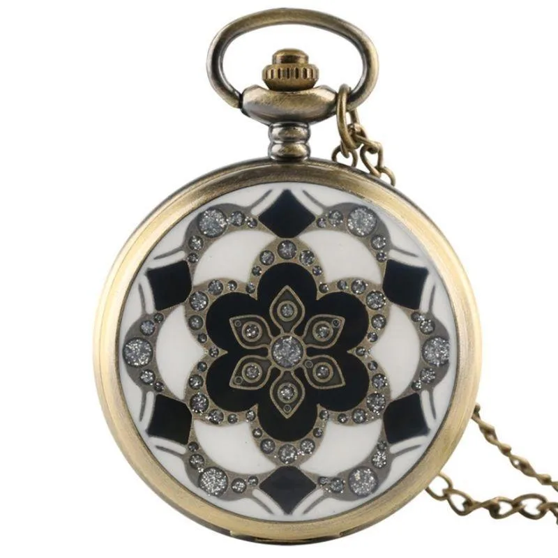 Steampunk-Taschenuhr – Blumen