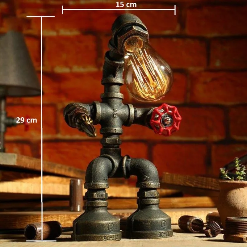 Ansicht 8 — Steampunk-Lampe – Robot