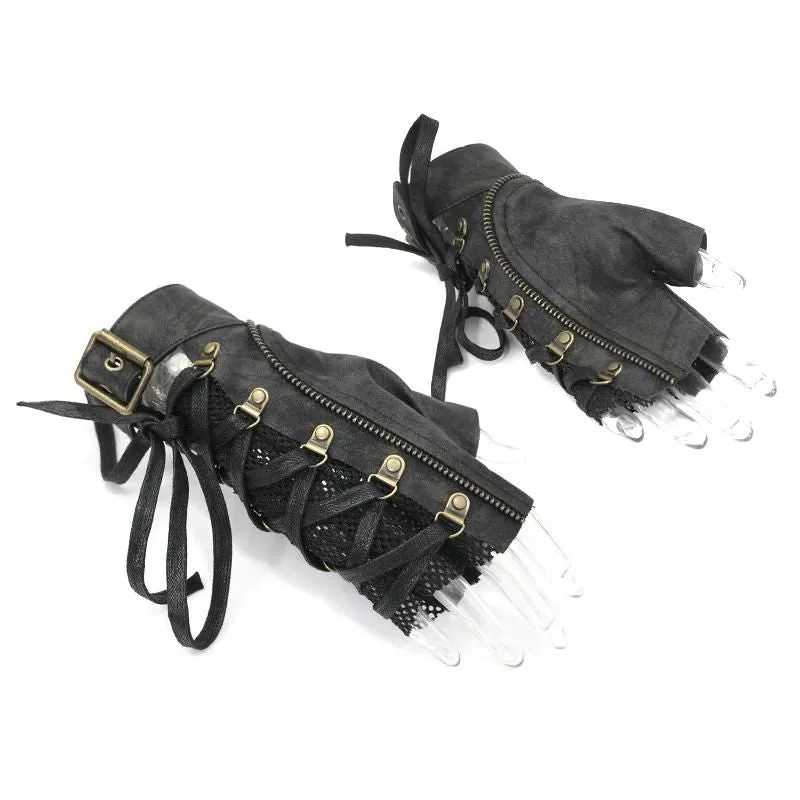 Fingerloser Handschuh für Herren – Gothic