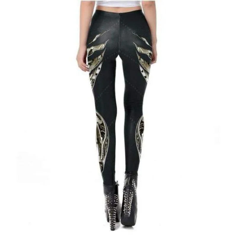 Ansicht 2 — Steampunk-Leggings – schwarz