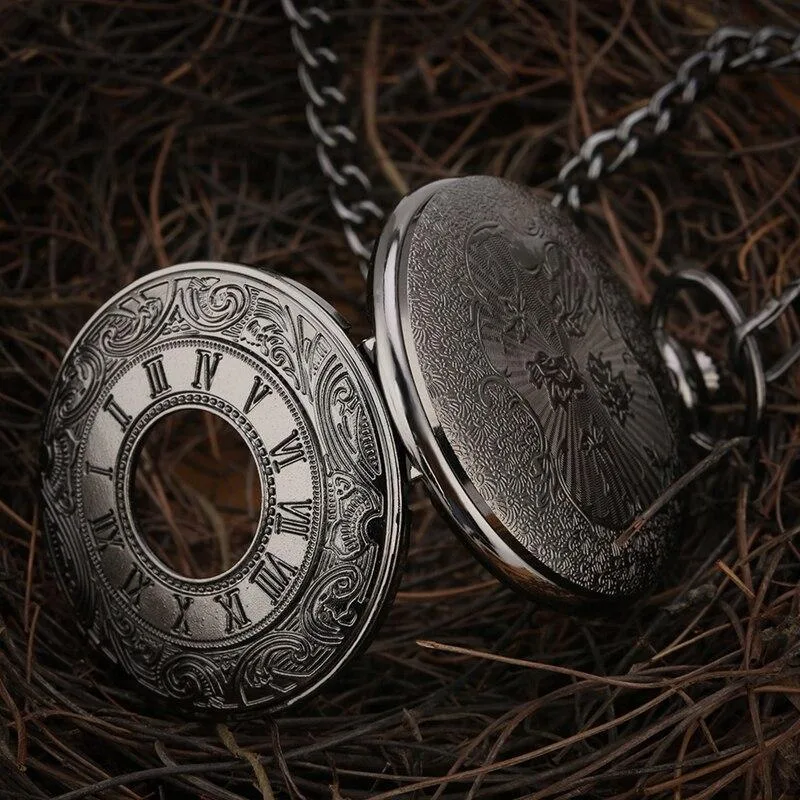 Ansicht 5 — Steampunk-Taschenuhr – schwarz