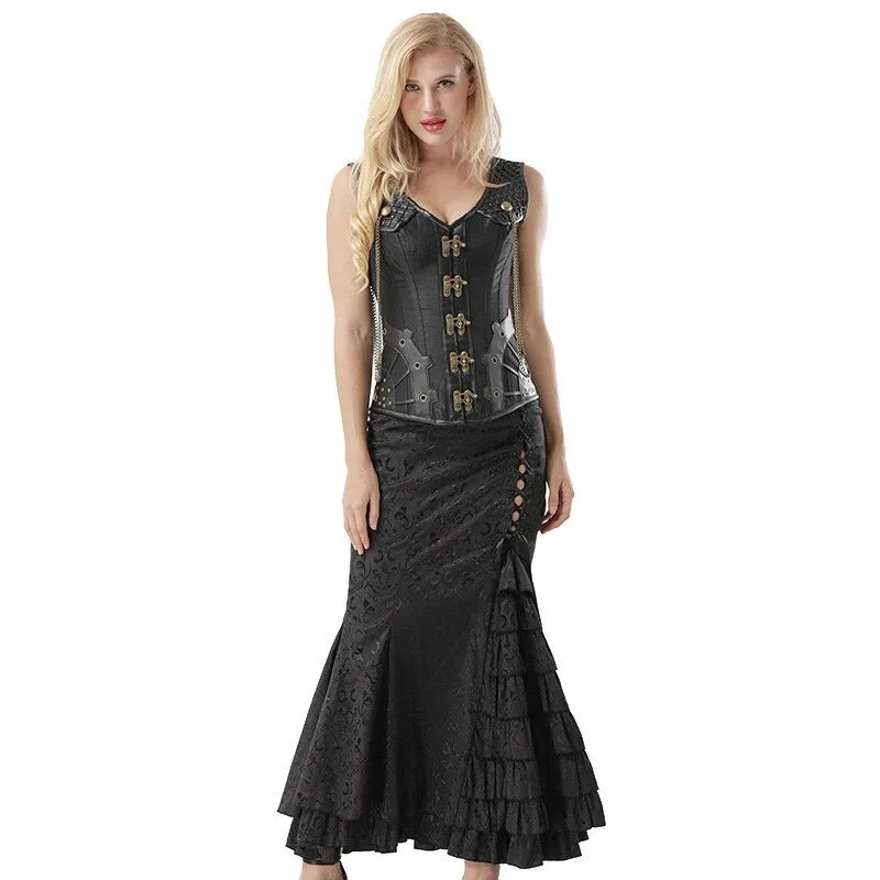 Rock – schwarz lang Gothic