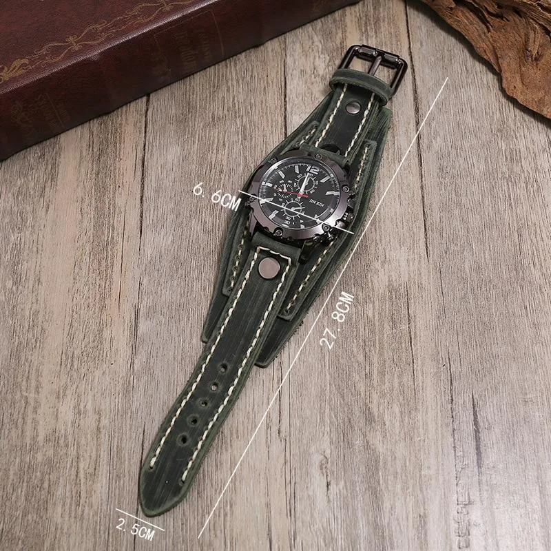 Ansicht 5 — Armbanduhr – Breit aus Leder