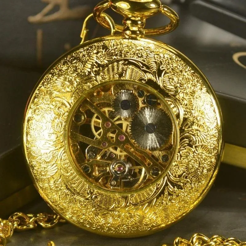 Ansicht 3 — Taschenuhr – mit Sprungdeckel goldfarben
