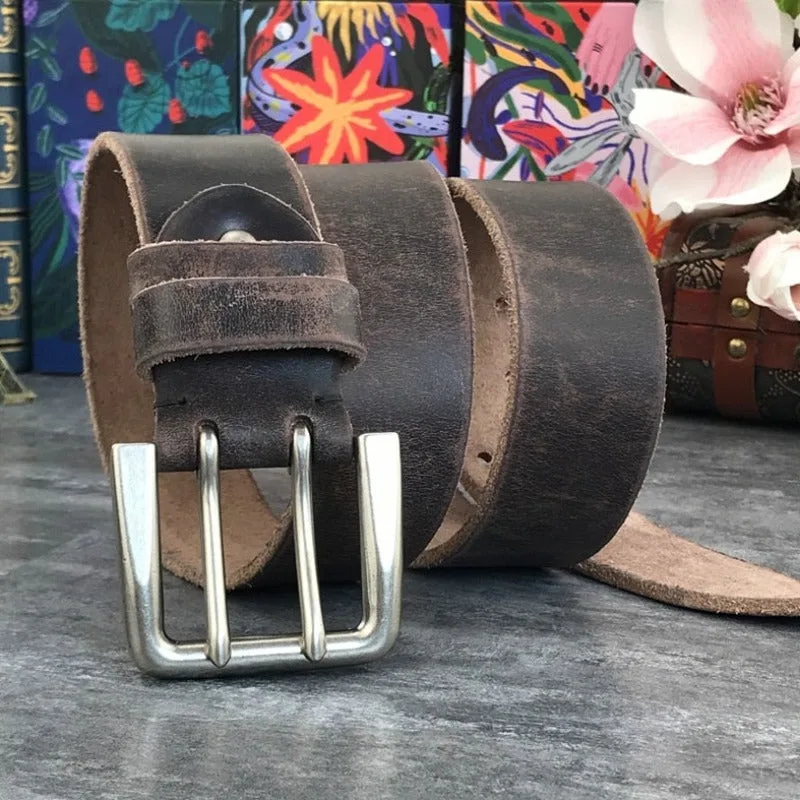 Ansicht 6 — Gürtel – braun aus Leder Antik-Finish