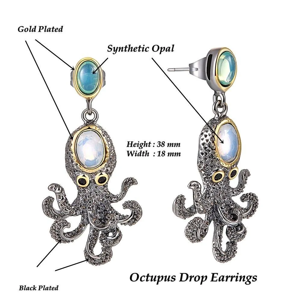 Ansicht 6 — Steampunk-Ohrringe – Oktopus