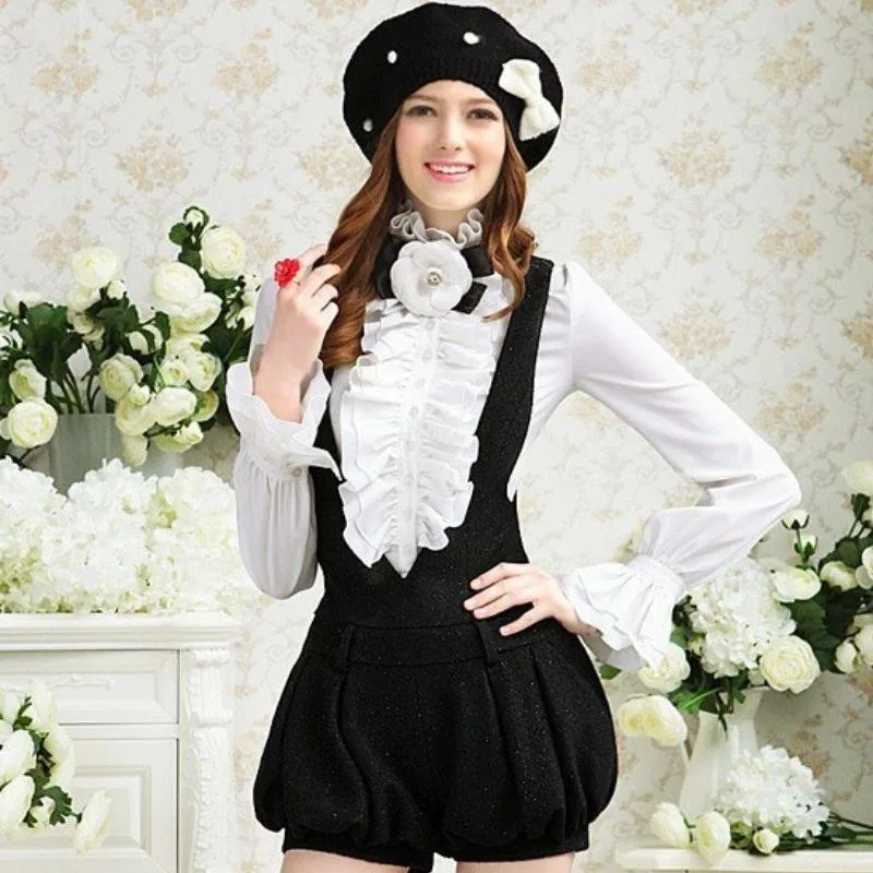 Ansicht 2 — Steampunk-Bluse für Damen – weiß