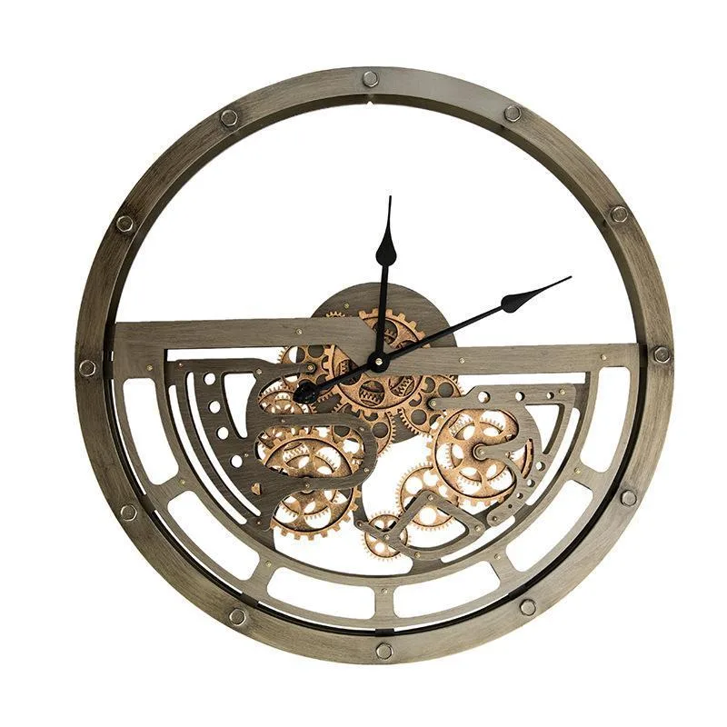 Steampunk-Wanduhr – Industriell