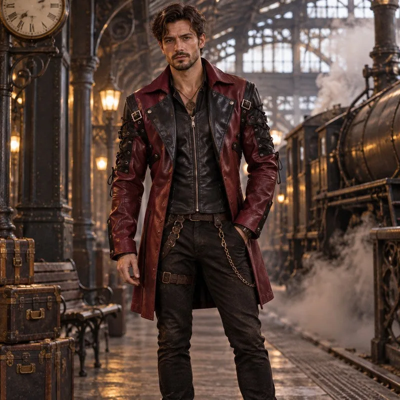 Ansicht 2 — Steampunk-Jacke – Gothic aus PU