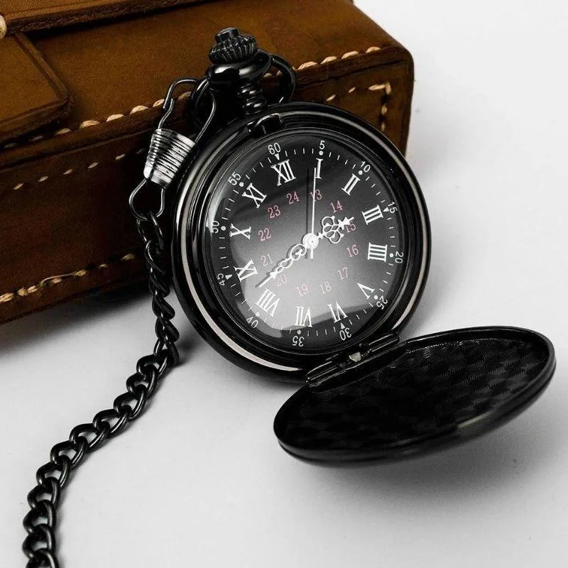 Taschenuhr für Herren – schwarz