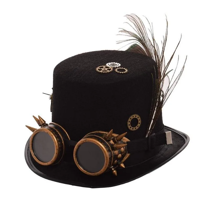 Ansicht 3 — Steampunk-Hut – mit Feder