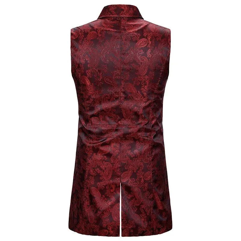 Ansicht 3 — Jacke für Herren – Kostüm Gothic ärmellos rot