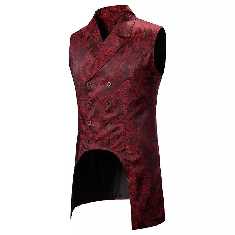Ansicht 6 — Jacke für Herren – Kostüm Gothic ärmellos rot