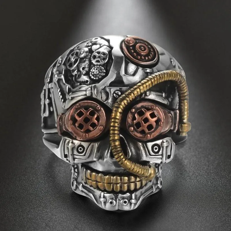 Ansicht 4 — Steampunk-Ring – Totenkopf – Modell 2