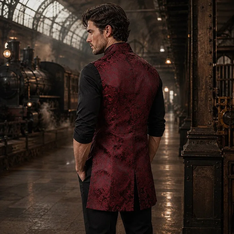 Ansicht 7 — Jacke für Herren – Kostüm Gothic ärmellos rot