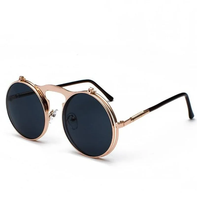 Steampunk-Sonnenbrille – Klappgläser Vintage