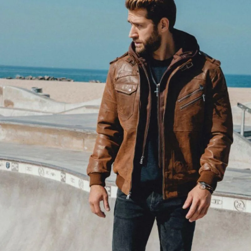 Ansicht 2 — Steampunk-Blouson – Jacke aus Leder