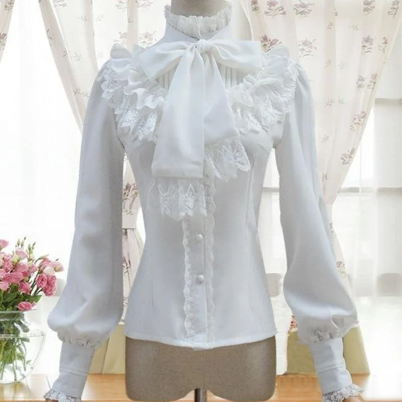 Ansicht 4 — Steampunk-Bluse – viktorianisch weiß