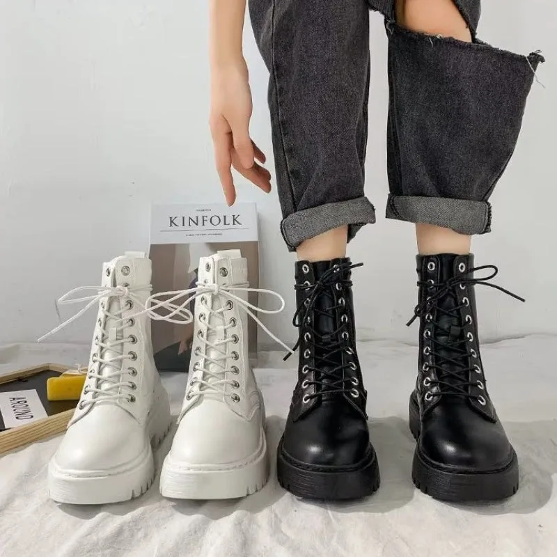 Ansicht 9 — Stiefeletten – Plateau mit Schnürung