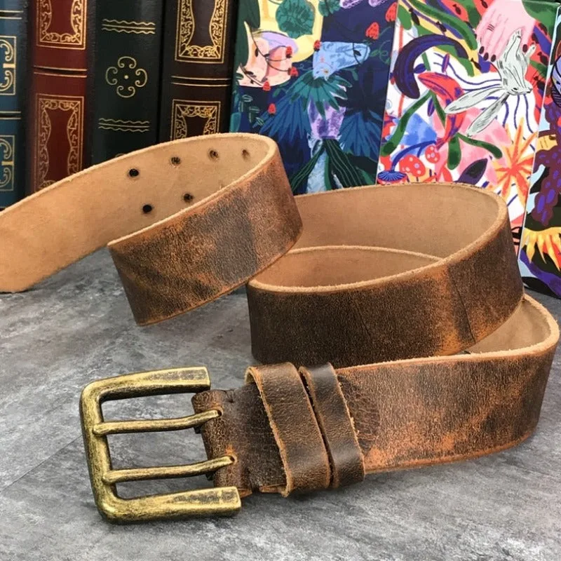 Ansicht 8 — Gürtel – braun aus Leder Antik-Finish