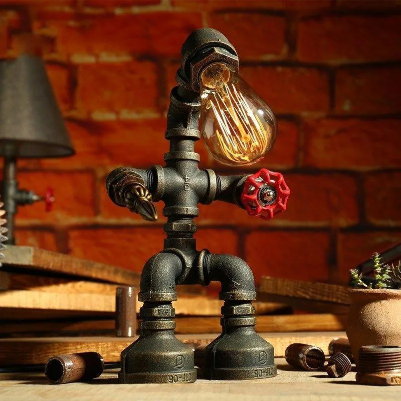 Ansicht 3 — Steampunk-Lampe – Robot