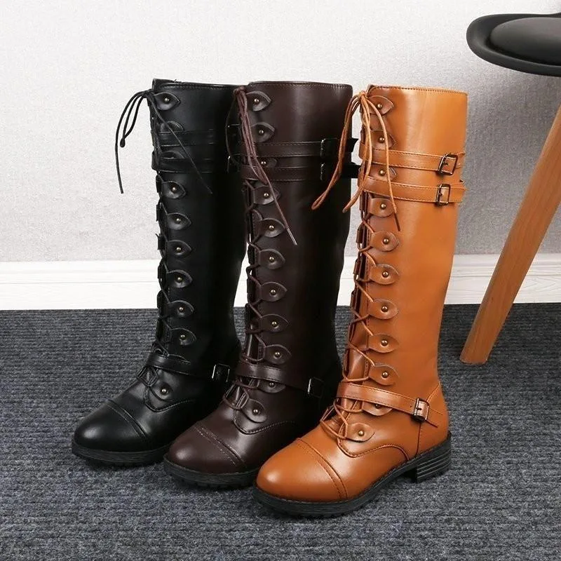Ansicht 5 — Steampunk-Stiefel – braun aus PU